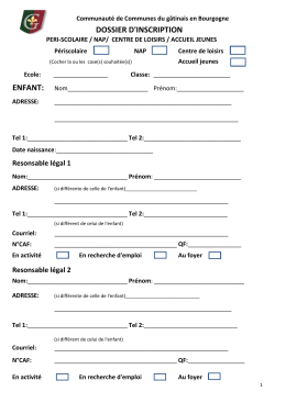 dossier d`inscription - Gâtinais en Bourgogne