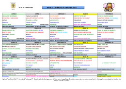 MENUS DU MOIS DE JANVIER 2017