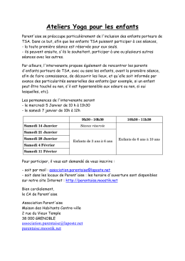 Ateliers Yoga pour les enfants