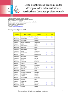 administrateur territorial (examen professionnel)