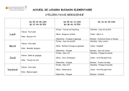 Programme cantine 3ème periode