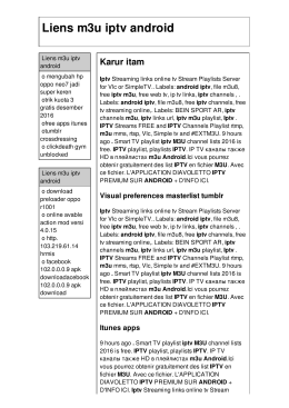 Liens m3u iptv android
