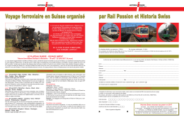 Voyage ferroviaire en Suisse organis&eacute; par Rail