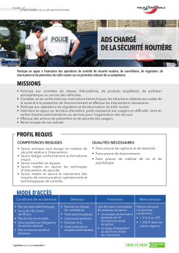 ads chargé de la sécurité routière