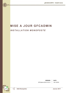 mise a jour gfcadmin