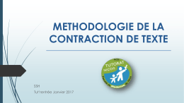 M&eacute;thodologie contraction de texte