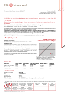 11.20% pa Multi Barrier Reverse Convertible sur Abbott