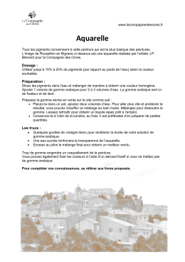 Aquarelle - LA COMPAGNIE DES OCRES