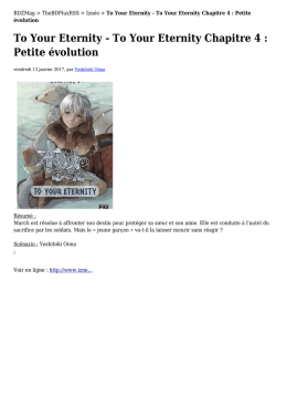 To Your Eternity - To Your Eternity Chapitre 4 : Petite