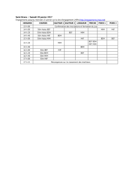 Horaires