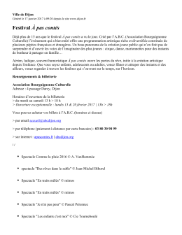 Festival &Agrave; pas cont&eacute;s