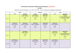 Permanences Information Habitat de CAP Atlantique Janvier 2017