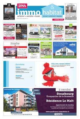 Suppl&eacute;ment Immobilier - Derni&egrave;res Nouvelles d`Alsace