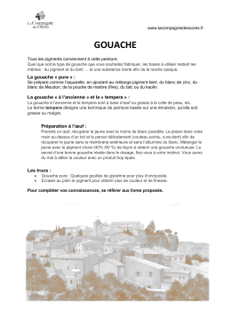 Gouache - LA COMPAGNIE DES OCRES