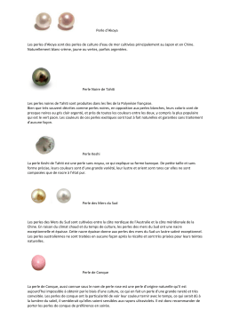 Perles de cultures