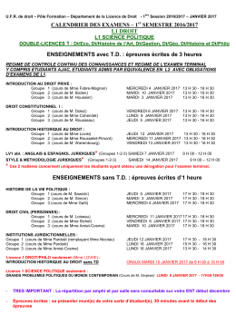 examens du 1er semestre 2016/2017
