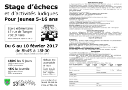 Bulletin d`inscription