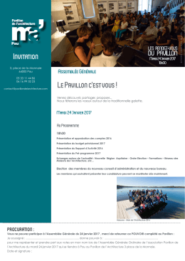 Invitation Le Pavillon c`est vous