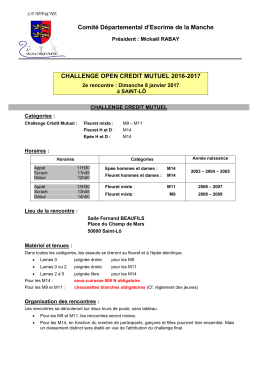CHALLENGE OPEN CREDIT MUTUEL 2016