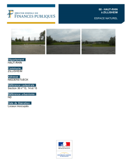 D&eacute;partement : HAUT-RHIN Commune : ZILLISHEIM Adresse