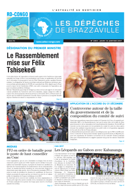 Le Rassemblement mise sur Félix Tshisekedi