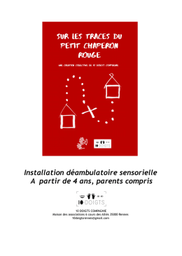 Installation d&eacute;ambulatoire sensorielle A partir de 4 ans, parents