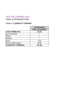 fête des lumières 2016 train supplémentaire