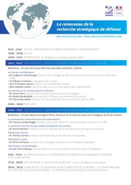 Programme de la conférence