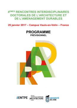 programme prévisionnel  - École nationale supérieure d