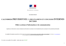 DES EXAMENS ET CONCOURS INTERNES Filière systèmes d