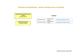Direction du Num&eacute;rique - Service Infrastructure et Syst&egrave;me