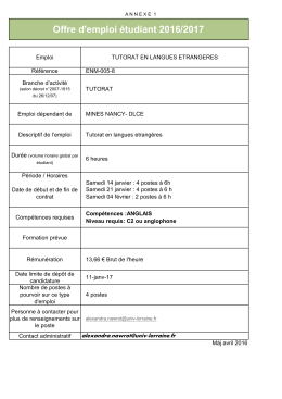 Détail de l`offre