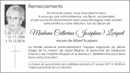 Madame Catherine (Jos&eacute;phine) Lorquet
