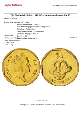 Fiji, Elizabeth II, Dollar, 1998, SPL+, Aluminum