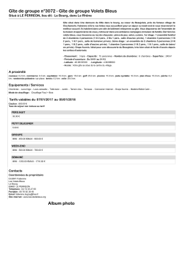 G&icirc;te de groupe n&deg;3072 - G&icirc;te de groupe Volets Bleus Album photo