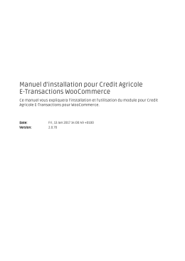 Manuel d`installation pour Credit Agricole E
