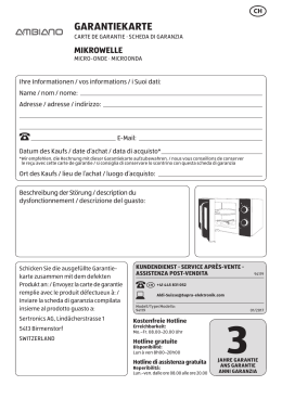 garantiekarte - ALDI SUISSE AG