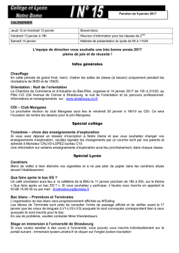 t&eacute;l&eacute;chargement - Bienvenue sur le site de NOTRE-DAME
