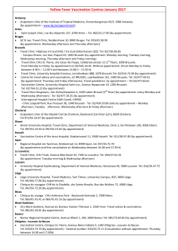 Yellow Fever Vaccination Centres