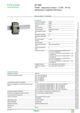 Fiche produit - OPS Schneider Electric