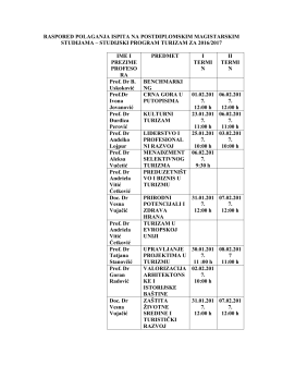 raspored polaganja ispita na postdiplomskim magistarskim