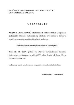 Odbrana II ciklus matematika Arijana Osmanković