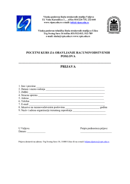 Prijava za kurs