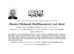 Munira (Mehmed) Hadžihasanović, rođ. Kazić