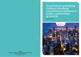 Pravilnik za upravljanje rizikom i svođenje na minimum