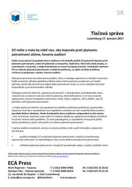 Tlačová správa
