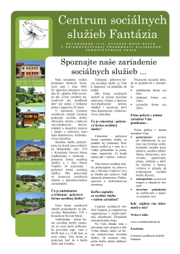 Centrum soci&aacute;lnych služieb Fant&aacute;zia