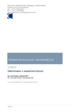 Tribotechnická informácia