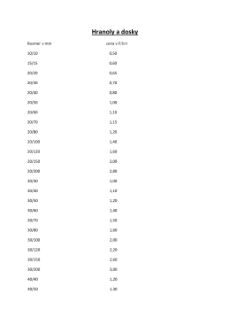 Hranoly a dosky - drevene