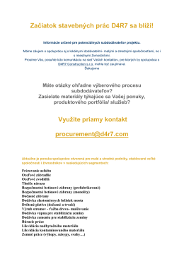 Začiatok stavebných prác D4R7 sa blíži!